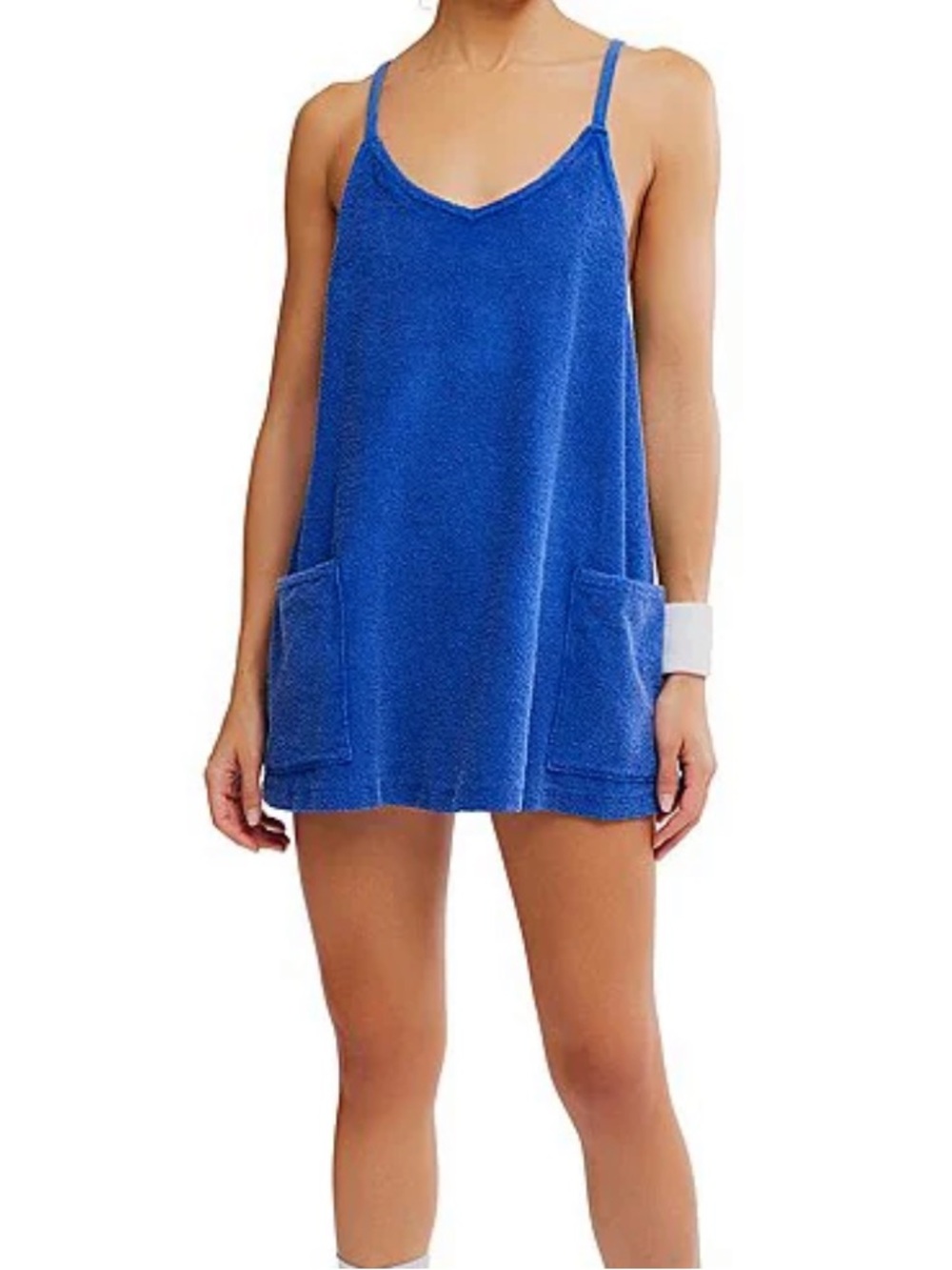 Free People Hot Shot Towel Terry Scoop Neck Sleeveless Mini Dress